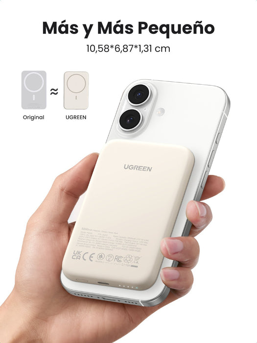 EAN 6941876222070 - Ugreen 25207 batería externa 5000 mAh Cargador inalámbrico Negro imagen 20