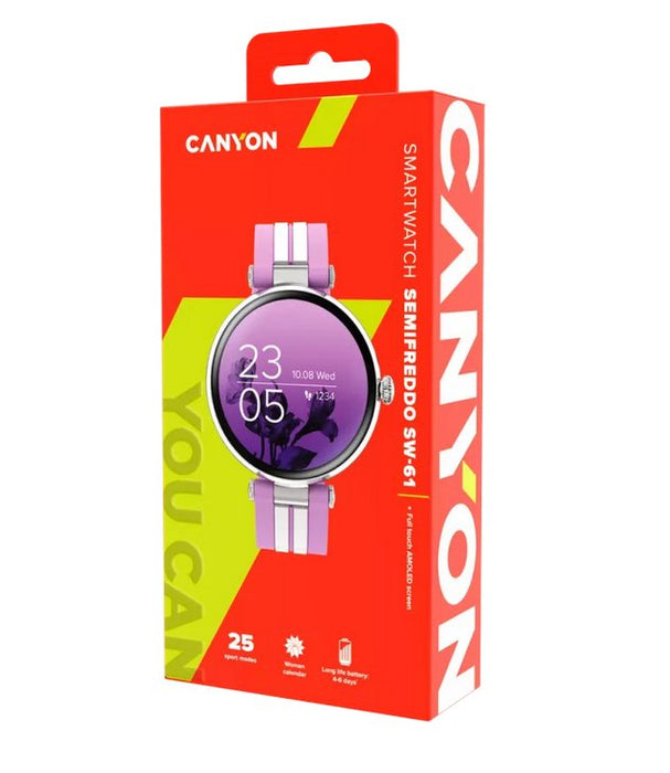 EAN 5291485009519 - Canyon SEMIFRESW61PK Relojes inteligentes y deportivos AMOLED Digital Pantalla táctil Plata imagen 7