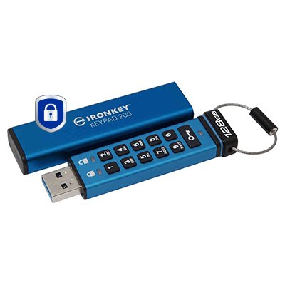 EAN 0740617330069 - Kingston Technology IronKey Keypad 200 unidad flash USB USB tipo A 3.2 Gen 1 (3.1 Gen 1) Azul imagen 2