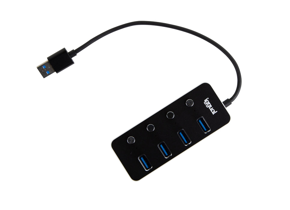 EAN 8435364318478 - iggual IGG318478 hub de interfaz USB 3.2 Gen 1 (3.1 Gen 1) Type-A 5000 Mbit/s Negro imagen 2