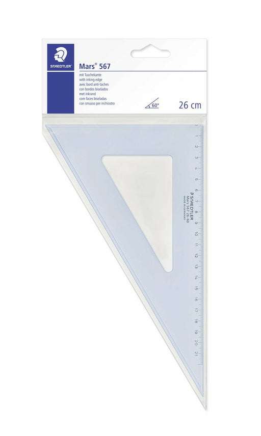 EAN 4007817534052 - Staedtler Mars 567 Regla de escritorio 260 mm Plástico Azul, Transparente 1 pieza(s) imagen 1