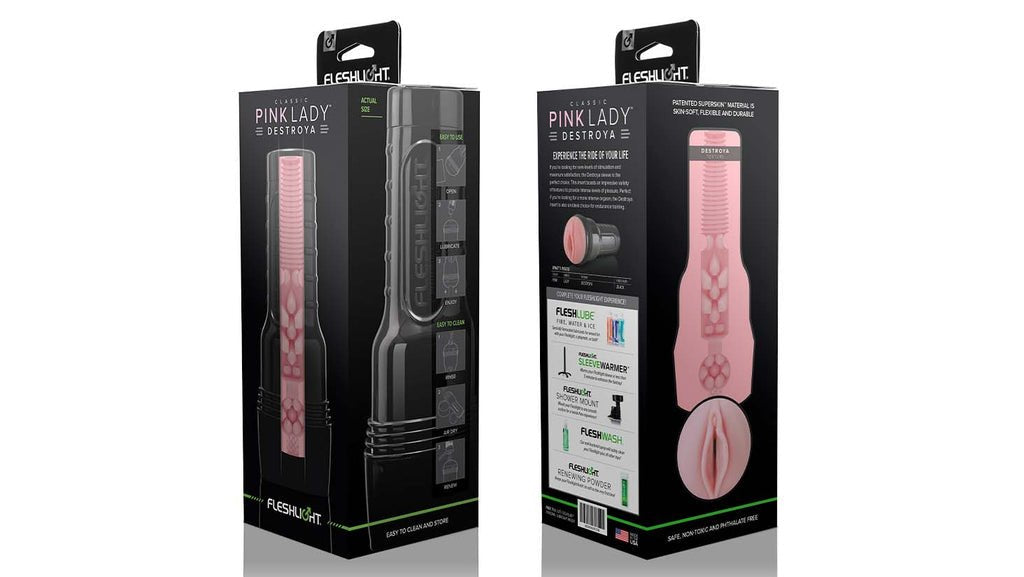 EAN 810476017378 - Fleshlight Pink Lady Destroya Masturbador de bolsillo Negro, Rosa Silicona imagen 5