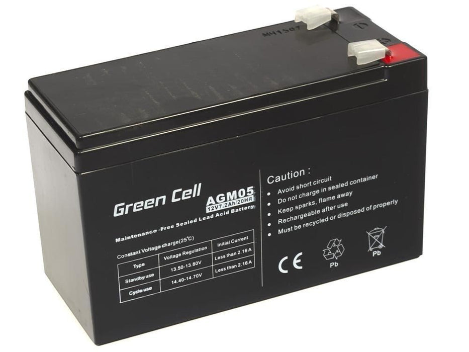 EAN 5902701411510 - Green Cell AGM05 batería para sistema ups Sealed Lead Acid (VRLA) 12 V 7,2 Ah imagen 1