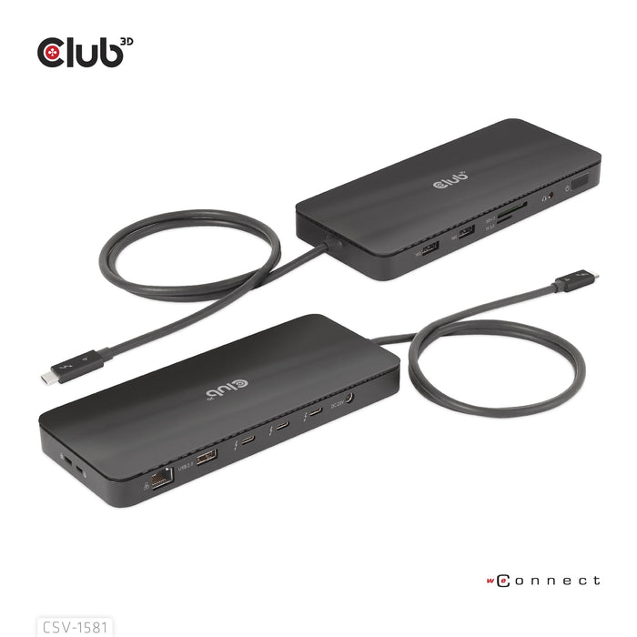 EAN 8719214472603 - CLUB3D CSV-1581 base para portátil y replicador de puertos Thunderbolt 4 Negro imagen 2