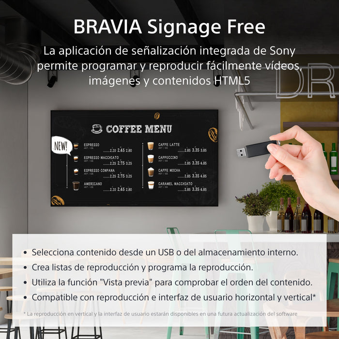 EAN 4548736156265 - Sony FW-50EZ20L pantalla de señalización Pantalla plana para señalización digital 127 cm (50") LED Wifi 3 imagen 5