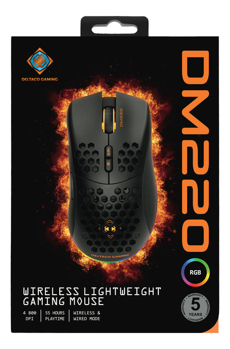 EAN 7333048050601 - Deltaco Gaming GAM-120 ratón Juego mano derecha RF Wireless + Bluetooth + USB Type-C Óptico 4800 DPI imagen 8