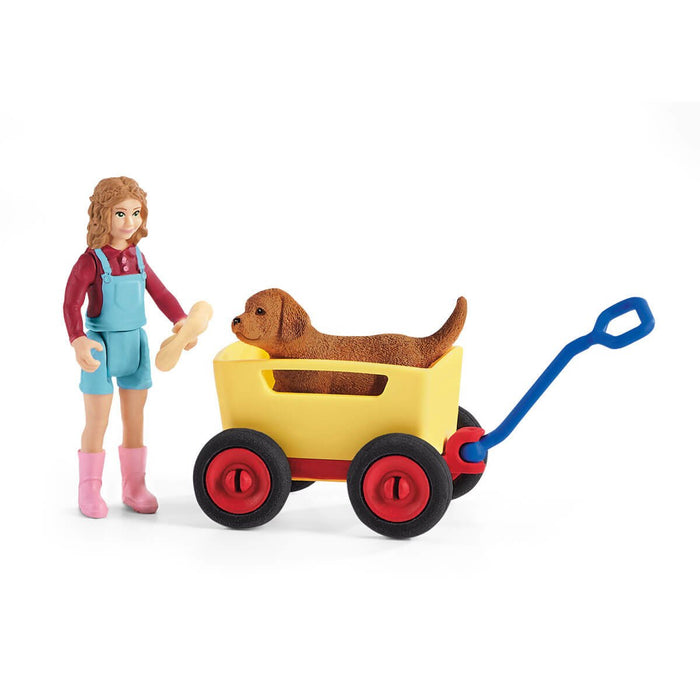 EAN 4059433356846 - schleich Vida en la Granja Puppy Wagon Ride imagen 3