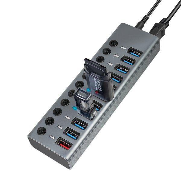 EAN 4052792065527 - LogiLink UA0388 hub de interfaz USB 3.2 Gen 1 (3.1 Gen 1) Type-B 5000 Mbit/s Gris imagen 8