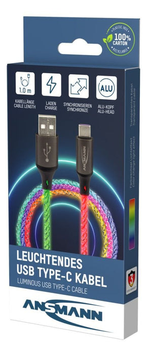 EAN 4013674192779 - Ansmann 1700-0158 cable USB 1 m USB A USB C Multicolor imagen 13