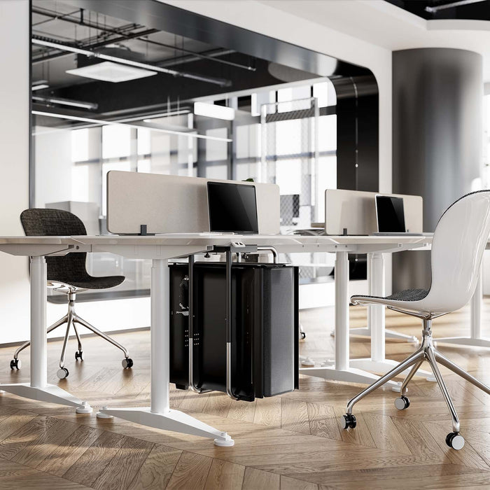 EAN 8435739902448 - AISENS MPC08-337 soporte de CPU Soporte para instalación de CPU bajo mesa Negro, Plata imagen 5