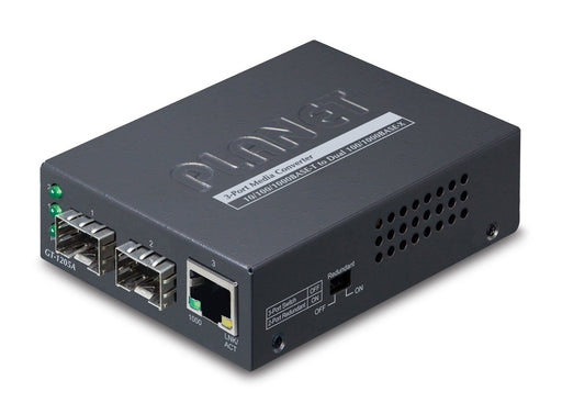 EAN 4711213686672 - PLANET GT-1205A convertidor de medio 1000 Mbit/s Negro imagen 1