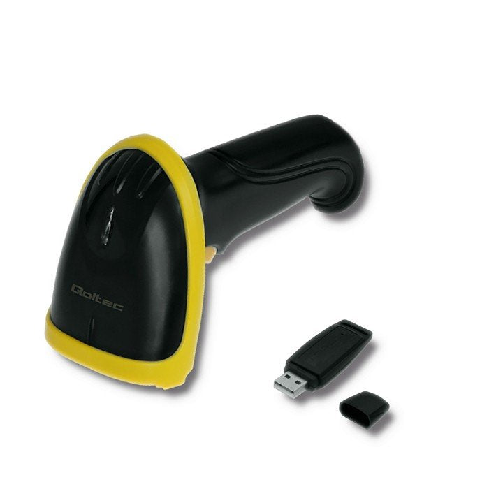 EAN 5901878508627 - Qoltec 50862 lector de código de barras Lector de códigos de barras portátil 1D Laser Negro, Amarillo imagen 4
