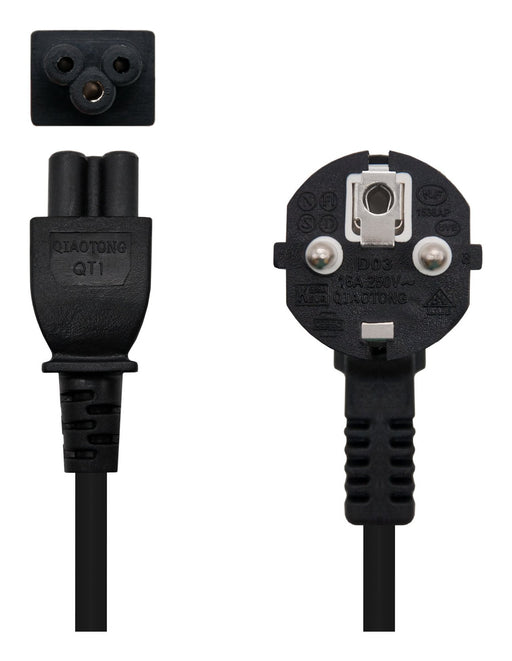 EAN 8433281006539 - Nanocable 10.22.0302 cable de transmisión Negro 1,5 m CEE7/7 C5 acoplador imagen 2