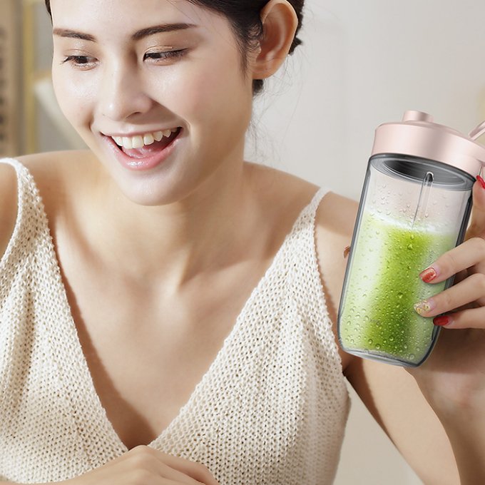 EAN 6955578034954 - Deerma NU05 licuadora 0,4 L Batidora de vaso Rosa, Acero inoxidable imagen 2