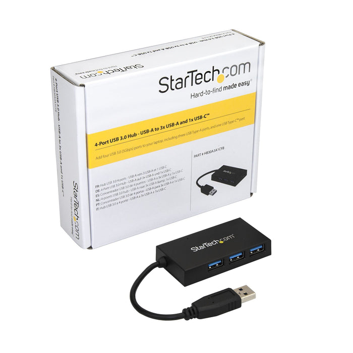 EAN 0065030866125 - StarTech.com HB30A3A1CFB hub de interfaz USB 3.2 Gen 1 (3.1 Gen 1) Type-A 5000 Mbit/s Negro imagen 6