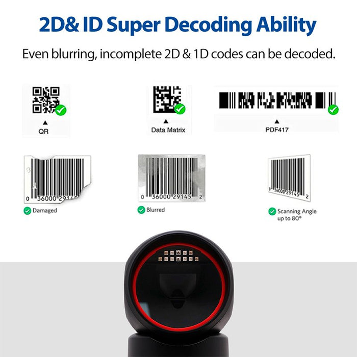 EAN 0646680753210 - AVPos AVP-M680-2D lector de código de barras Lector de códigos de barras fijo 1D/2D CMOS Negro imagen 7