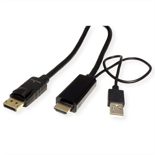 EAN 7630049619500 - ROLINE 11045993 3 m HDMI + USB Type-A DisplayPort Negro imagen 2
