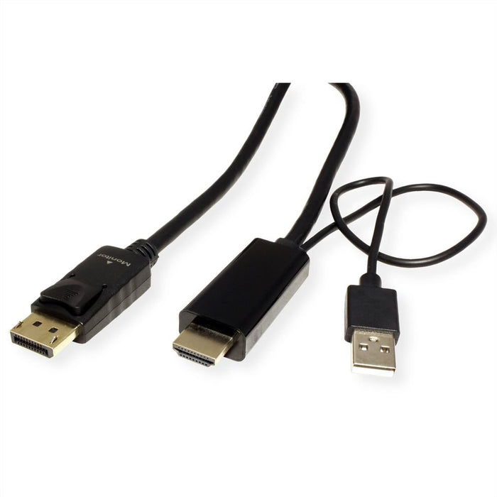 EAN 7630049619500 - ROLINE 11045993 3 m HDMI + USB Type-A DisplayPort Negro imagen 2