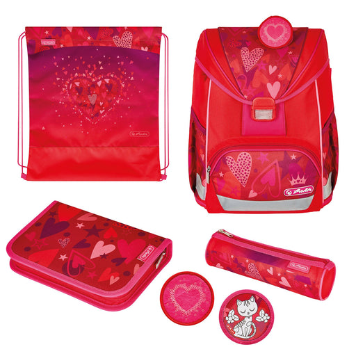 EAN 4008110284392 - Herlitz UltraLight Plus Sweet Hearts juego de mochila escolar Chica Poliéster Rojo imagen 1
