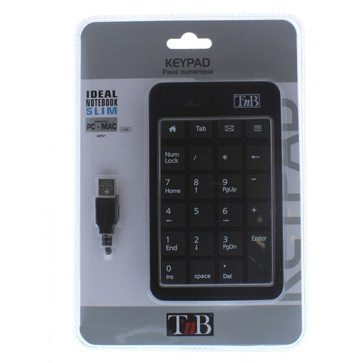 EAN 3303170026106 - T'nB MPV1 teclado numérico Portátil USB Negro imagen 1