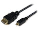 EAN 0065030846936 - StarTech.com HDADMM50CM cable HDMI 0,5 m HDMI tipo A (Estándar) HDMI tipo D (Micro) Negro imagen 1