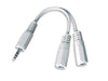 EAN 8716309035507 - Gembird 10cm, 3.5mm/2x3.5mm, M/F cable de audio 0,1 m 3,5mm Blanco imagen 2