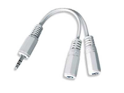 EAN 8716309035507 - Gembird 10cm, 3.5mm/2x3.5mm, M/F cable de audio 0,1 m 3,5mm Blanco imagen 2