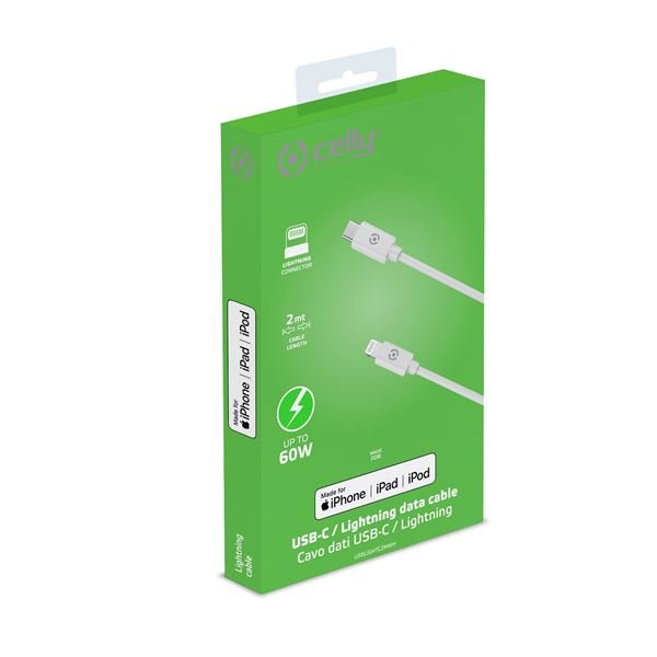 EAN 8021735750727 - Celly USBLIGHTC2MWH cable de conector Lightning 2 m Blanco imagen 5