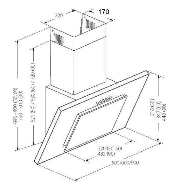EAN 5903148236841 - Akpo WK-4 Nero Eco 60 De pared Negro 300 m³/h imagen 2