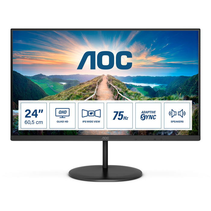 EAN 4038986149877 - AOC V4 Q24V4EA LED display 60,5 cm (23.8") 2560 x 1440 Pixeles 2K Ultra HD Negro imagen 1
