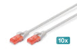 EAN 4016032470588 - Digitus DK-1617-005-10 cable de red Gris 0,5 m Cat6 U/UTP (UTP) imagen 1