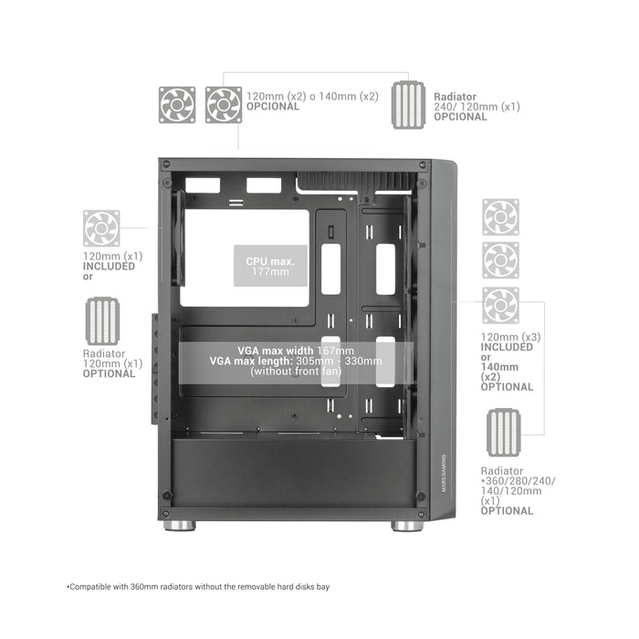 EAN 8435693103295 - Mars Gaming MC-3000 Midi Tower imagen 6