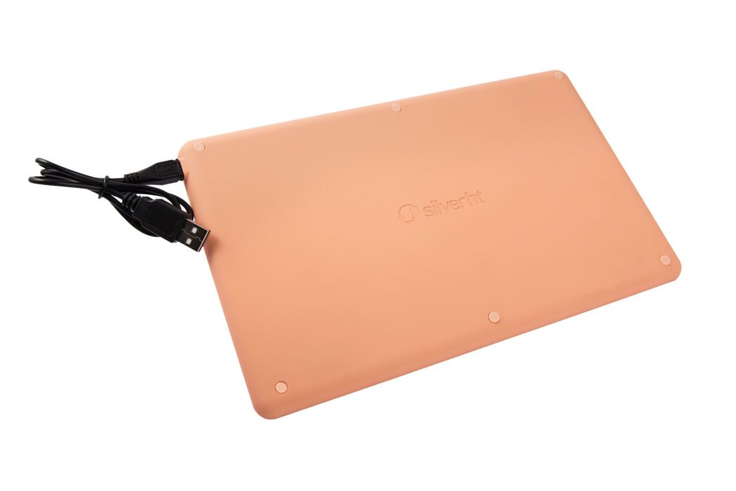 EAN 8420738193676 - SilverHT 111936740199 teclado para móvil Español Bluetooth Durazno, Blanco imagen 3