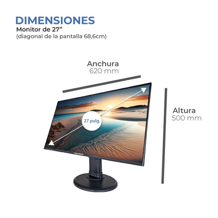 EAN 8435207807190 - PUNTO INFORMÁTICO PiP2700V LED display 68,6 cm (27") 1920 x 1080 Pixeles Full HD Negro imagen 7