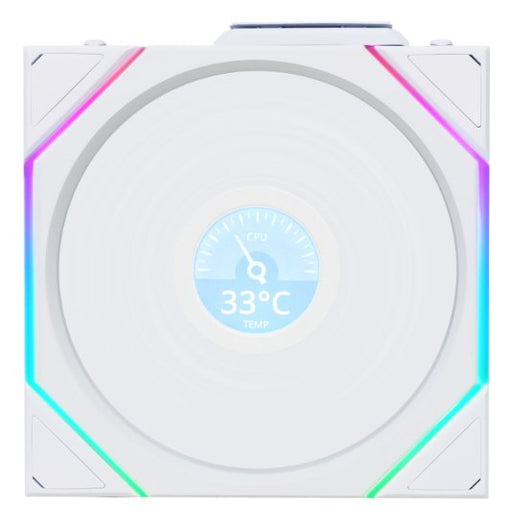 EAN 4718466017307 - Lian Li Uni Fan TL120 LCD Reverse Blade Wireless Carcasa del ordenador Ventilador 12 cm Blanco 1 pieza(s) imagen 1