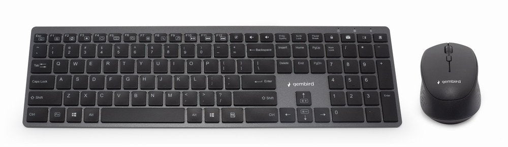 EAN 8716309125031 - Gembird KBS-ECLIPSE-M500-ES teclado Ratón incluido Universal USB + Bluetooth QWERTY Inglés Negro imagen 1