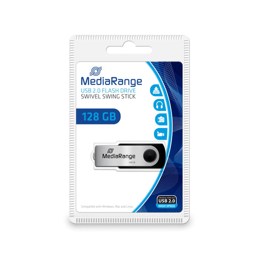 EAN 4260459613329 - MediaRange MR913 unidad flash USB 128 GB USB tipo A 2.0 Negro, Plata imagen 1