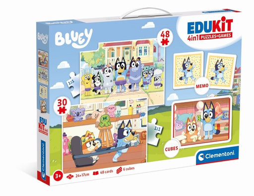EAN 8005125183203 - Clementoni Boîte de jeu 4 en 1 Bluey Edukit imagen 1