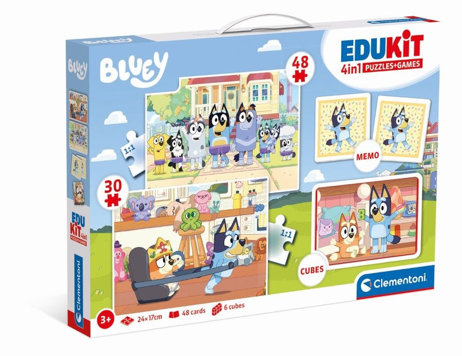 EAN 8005125183203 - Clementoni Boîte de jeu 4 en 1 Bluey Edukit imagen 1
