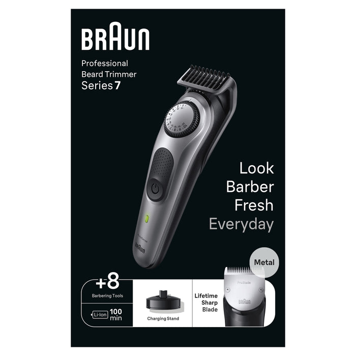 EAN 4210201448273 - Braun BeardTrimmer 7 BT7420 Batería 40 2 cm Negro, Gris imagen 1