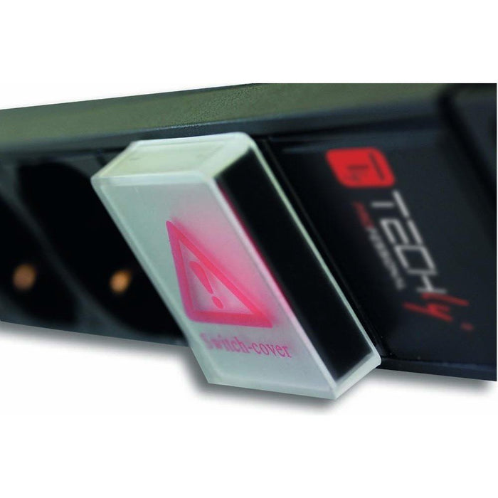 EAN 8054529025725 - Techly 1HE I-CASE STRIP-81V base múltiple 2 m 8 salidas AC Interior Negro, Rojo imagen 6