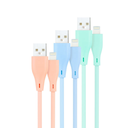 EAN 8433281012691 - Nanocable 10.10.0401-A1 cable de conector Lightning Azul, Verde, Rosa imagen 1