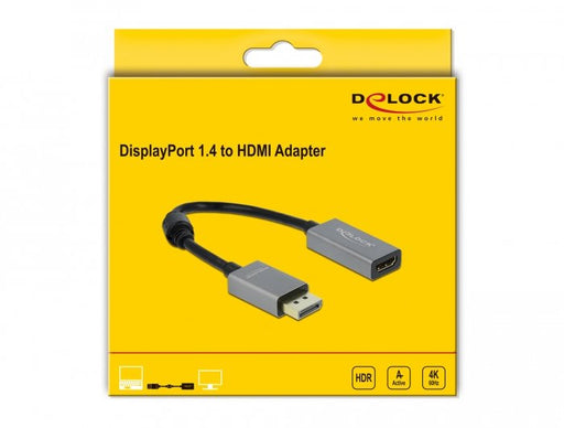 EAN 4043619664368 - DeLOCK 66436 adaptador de cable de vídeo 0,2 m HDMI tipo A (Estándar) Negro, Gris imagen 1
