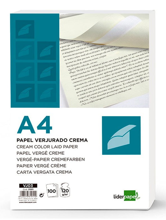 EAN 8423473319110 - Liderpapel VJ03 papel para impresora de inyección de tinta A4 (210x297 mm) 100 hojas Blanco imagen 1