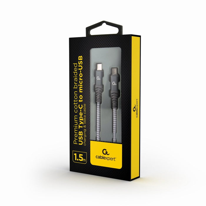 EAN 8716309121606 - Gembird CC-USB2B-CMMBM-1.5M cable USB USB 2.0 1,5 m USB C Micro-USB B Gris imagen 1