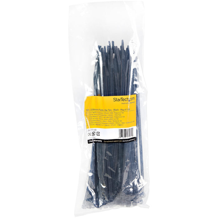 EAN 0065030890649 - StarTech.com CBMZT10B presilla Brida reutilizable Nylon, Plástico Negro 100 pieza(s) imagen 6