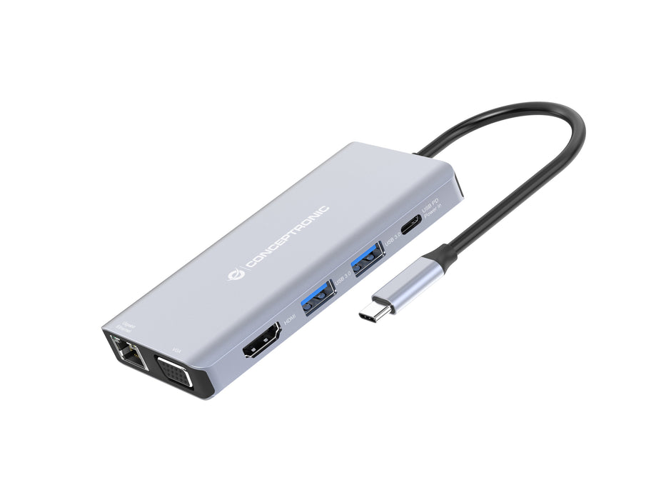 EAN 4015867230893 - Conceptronic DONN20G Alámbrico USB 3.2 Gen 1 (3.1 Gen 1) Type-C Gris imagen 1