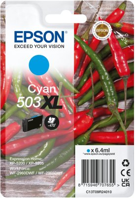 EAN 8715946707662 - Epson 503XL cartucho de tinta 1 pieza(s) Original Alto rendimiento (XL) Cian imagen 1