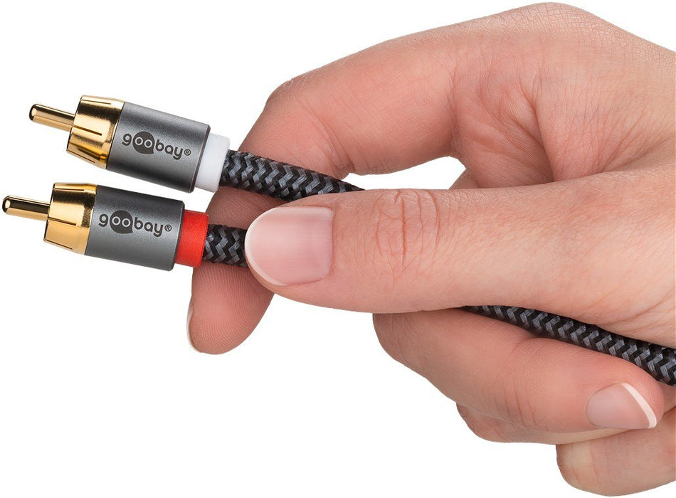 EAN 4040849653001 - Goobay 65300 cable de audio 2 m 2 x RCA RCA Negro, Plata imagen 9