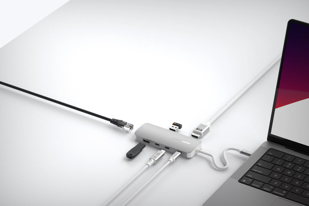 EAN 8720574622737 - LINQ LQ49081PS base para portátil y replicador de puertos Alámbrico USB 3.2 Gen 2 (3.1 Gen 2) Type-C Gris imagen 11